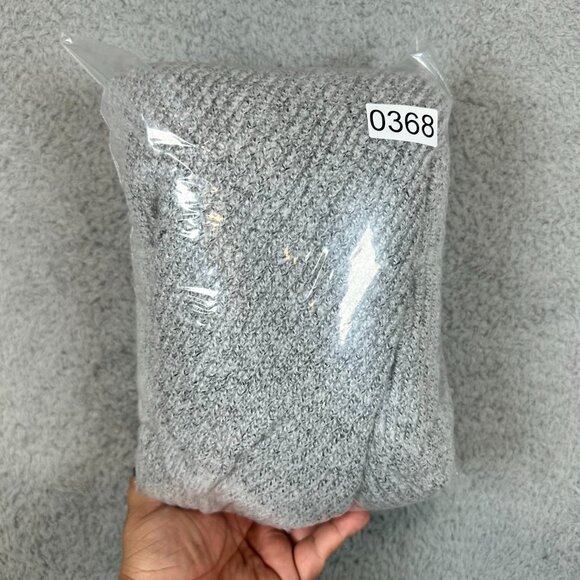 Merona Sweater Dress Womens Large Gray Cable Knit Cowl Neck Stretch Cozy - Picture 12 of 12